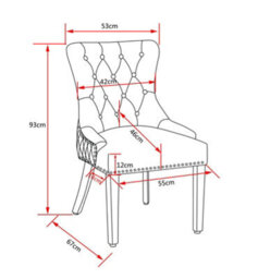 Modernique A Pair Grey Velet Nicole Back Tuffted Lion Knocker Back Dining Chairs With Solid Chrome Legs - thumbnail 8