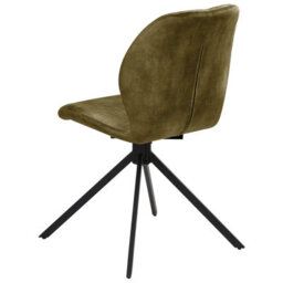 Beliani Set Of 4 Dining Chairs Swivel Morrison Velvet Green - thumbnail 6