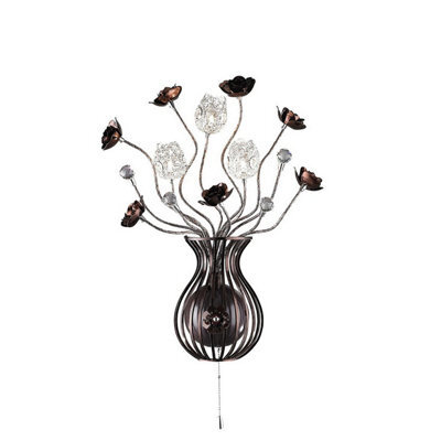 Luminosa Lighting Luminosa (Dh) Bonita Wall Lamp 3 Light G4 Brown/crystal, Not Led/cfl Compatible - image 1
