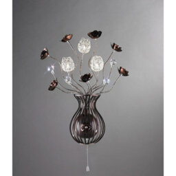 Luminosa Lighting Luminosa (Dh) Bonita Wall Lamp 3 Light G4 Brown/crystal, Not Led/cfl Compatible - thumbnail 2
