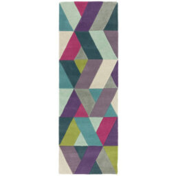 Blue Green Geometric Funky Handmade Luxurious Modern Wool Rug For Living Room And Bedroom-170Cm X 240Cm - thumbnail 7