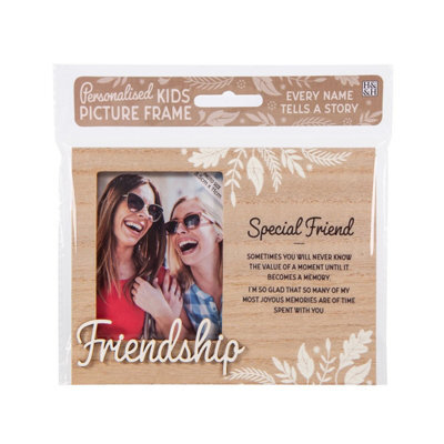 History & Heraldry Child's Picture Frame With Sentimental Caption - Friendship - For 8.5 X 11Cm Photo - Over 90 Titles Available - image 1