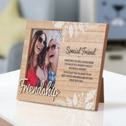 History & Heraldry Child's Picture Frame With Sentimental Caption - Friendship - For 8.5 X 11Cm Photo - Over 90 Titles Available - thumbnail 2