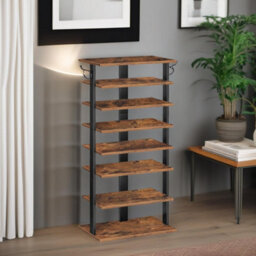 Rafaelo Mobilia 8 Tier Wide Shoe Rack Hallway Furniture - thumbnail 2