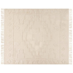 Beliani Blanket Chack Cotton 200 X 220 Cm Beige - thumbnail 4
