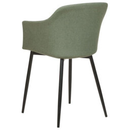 Beliani Set Of 2 Dining Chairs Elim Fabric Dark Green - thumbnail 6
