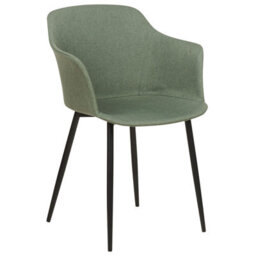 Beliani Set Of 2 Dining Chairs Elim Fabric Dark Green - thumbnail 4