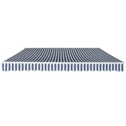 Berkfield Folding Awning Manual Operated 400 Cm Blue/white - thumbnail 2