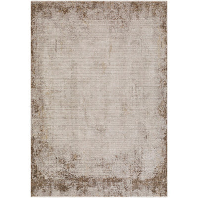 Livabliss Galey Alix Myrtle Avenue-Abstract Brown Cream Green Blue Modern Marble Fringe Living Dining Bedroom Rug 160 X 230 Cm Easy Care - image 1