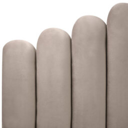 Beliani Bed Velvet Vincennes 140 X 200 Cm (Eu Double) Taupe - thumbnail 7