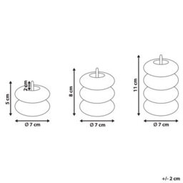 Beliani Set Of 3 Led Candles Eternis 5/8/11 Cm Off-White - thumbnail 3