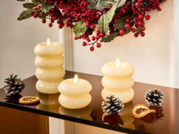 Beliani Set Of 3 Led Candles Eternis 5/8/11 Cm Off-White - thumbnail 2