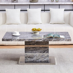 Furniture in Fashion Parini High Gloss Coffee Table In Melange Marble Effect - thumbnail 2