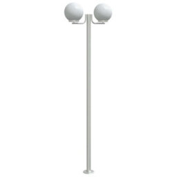 Outdoor Floor Lamps 3Pcs Silver 215 Cm Stainless Steel - thumbnail 4