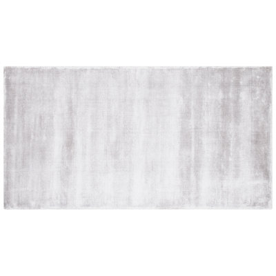 Beliani Rug Gesi Ii Light Grey 80 X 150 Cm Viscose - image 1