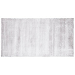 Beliani Rug Gesi Ii Light Grey 80 X 150 Cm Viscose - thumbnail 1
