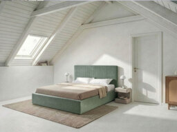 Beliani Ottoman Bed Vion Boucle Green 160 X 200 Cm (Eu King Size) - thumbnail 2