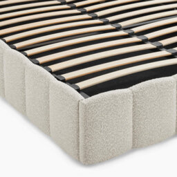 Furniturebox Uk Trifle Beige Boucle Fabric Ottoman Double Bed Frame - thumbnail 8