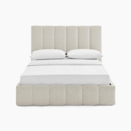Furniturebox Uk Trifle Beige Boucle Fabric Ottoman Double Bed Frame - thumbnail 3