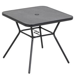 Wyld Haus Nana 80 X 80Cm Square Outdoor Dining Table With Marble-Effect Top And Parasol Hole - thumbnail 2