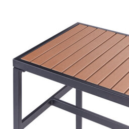Beliani Garden Bar Set 2 Seater Avetrana Metal Brown/ Black - thumbnail 8