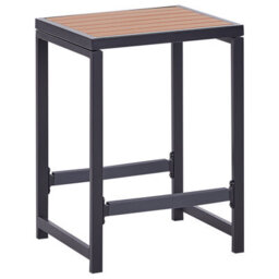 Beliani Garden Bar Set 2 Seater Avetrana Metal Brown/ Black - thumbnail 6