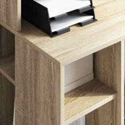 Walplus Desk With Storage Sonoma Oak 90 X 48 X 101.5 Cm Engineered Wood - thumbnail 4