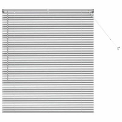 Berkfield Modern Window Blind With Curtains Manual Silver Aluminium