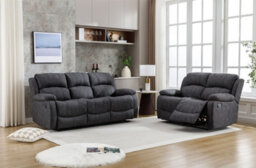 Recliner Sofa Set, Manual Recliner Sofa Suite, Sectional Recliner Couches Set 105 To 135 Degrees Recliner - 3+2 Seater Set - thumbnail 1