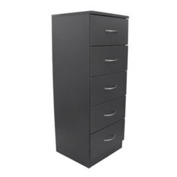Sundaze Chest Of Drawers Bedroom Furniture Bedside Cabinet With Handle 5 Tall Narrow Drawer Grey 34.5X36X90Cm - thumbnail 2
