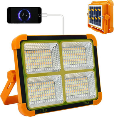 100W Rechargeable Solar Led Work Light 5 Modes - image 1