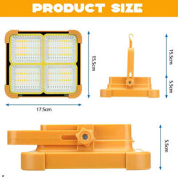 100W Rechargeable Solar Led Work Light 5 Modes - thumbnail 2