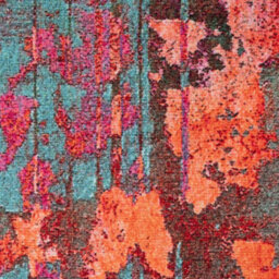 Loomed Pink & Teal Multi Colour Abstract Maximalist Machine Washable Rug 80Cm X 300Cm - thumbnail 5