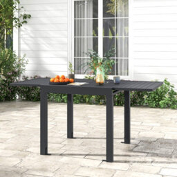 Costway 80-160Cm Expandable Patio Dining Table Outdoor Rectangular Aluminum Table For 4-6 Person - thumbnail 5