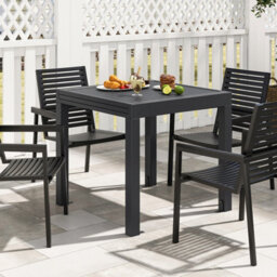 Costway 80-160Cm Expandable Patio Dining Table Outdoor Rectangular Aluminum Table For 4-6 Person - thumbnail 4