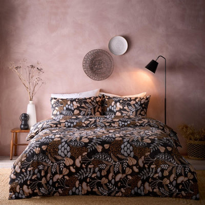 Portfolio Home Jephson Black Duvet Cover Set Double Bedding Set - image 1