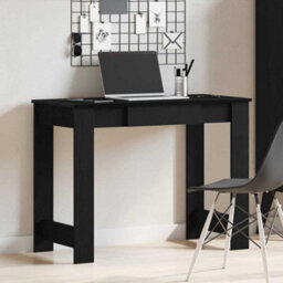 Berkfield Durable Desk Black 100X45X75 Cm Engineered Wood - thumbnail 3