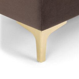 Julian Bowen Deco Grey Velvet Ottoman Storage Bench, Blanket Box, Upholstered, Gold Legs, Height: 43.5 X Width: 130.5 X Depth: 45.5Cm - thumbnail 9