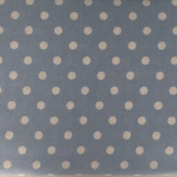 Just So Home Luxury Brushed Cotton Flannelette Fitted Sheet (Blue Polka Dot, Single)