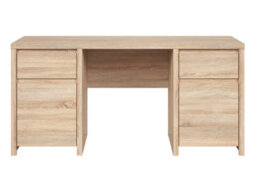 Arte Kaspian Sonoma Workstation 160Cm Desk - 2-Door Office Table With Drawers - thumbnail 2