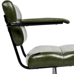 Beliani Desk Chair Candor Faux Leather Dark Green - thumbnail 7