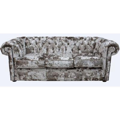 Chesterfield Handmade 3 Seater Sofa Settee Lustro Charm Velvet Fabric In Classic Style - image 1