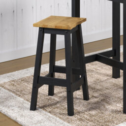 Core Products High Breakfast Bar Table & Pair Of Bar Stools Set Corona Black Wavy Edge Large H100.0Cm X W65.0Cm X D100.0Cm - thumbnail 8
