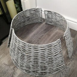 40Or58Cm Samuel Alexander Kd Willow Christmas Tree Skirt Wicker Rattan  Medium Light Grey - thumbnail 2