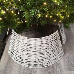40Or58Cm Samuel Alexander Kd Willow Christmas Tree Skirt Wicker Rattan  Medium Light Grey - thumbnail 4
