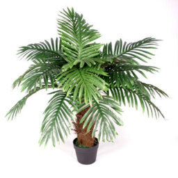 Leaf Artificial Princess Palm Tree - 100Cm Brown Natural Trunk - thumbnail 1