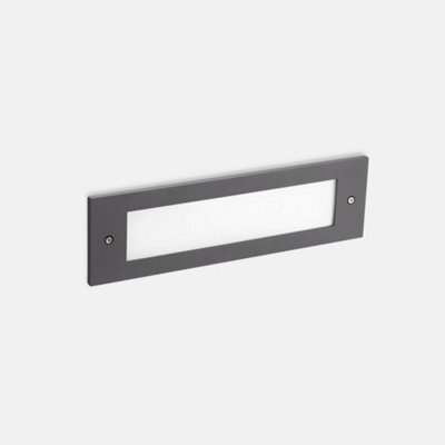 Luminosa Lighting Luminosa Micenas Outdoor Led Recessed Wall Light Dark Grey 29.8Cm 1140Lm 3000K Ip65
