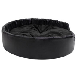 Walplus Dog Bed Black 99X89X21 Cm Plush And Faux Leather - thumbnail 3
