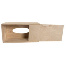Woodeedoo Rectangular Wooden Tissue Box Holder Unfinished Pine Sliding Bottom Dispenser Refill-Style Container 25X13X9 Cm - thumbnail 5