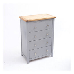 Cabinet Bits Mirano 4 Drawer Chest Of Drawers Chrome Knob - thumbnail 3